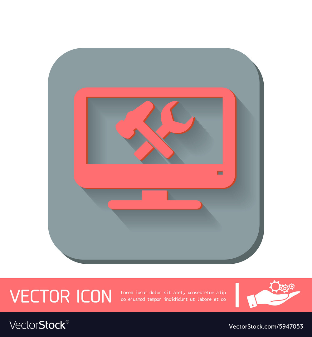 Monitor symbol settings icon computer