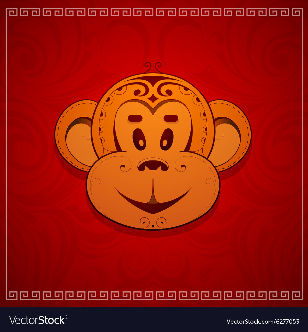 Monkey cartoon as symbol for year 2016