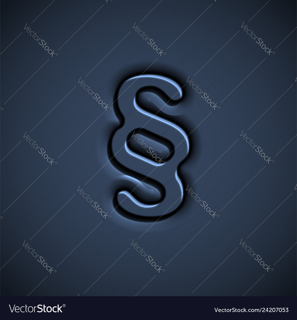 Pressed font character