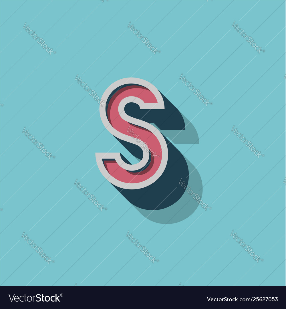 Retro 3d character from a fontset