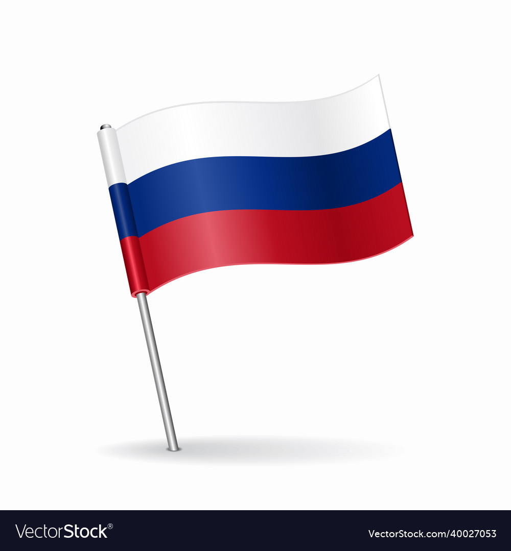 Russia Flag, Map and Map Pointer Stock Vector - Illustration of detail,  district: 151702172