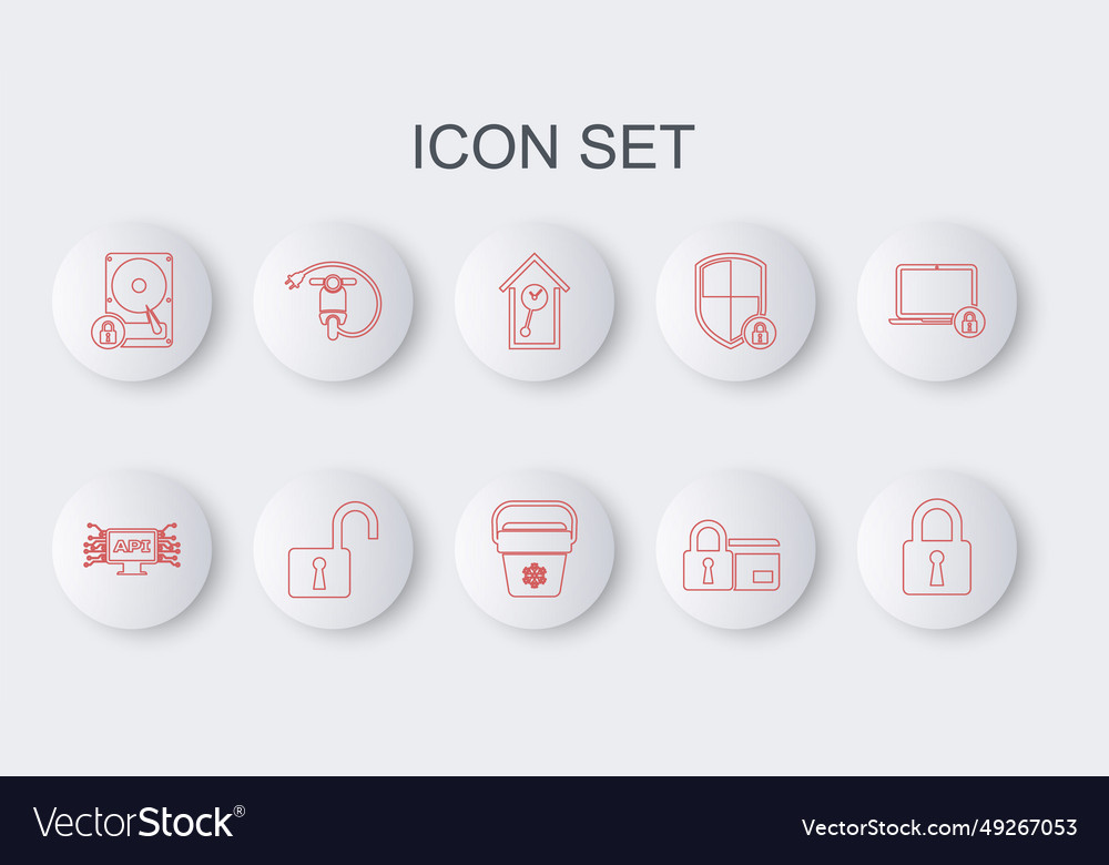 Set line lock computer api interface retro wall