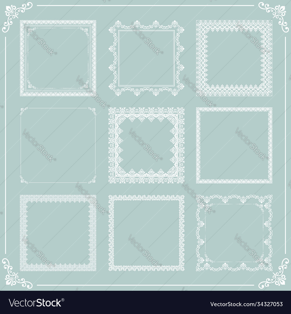 Set square patterns vector image Set square patterns