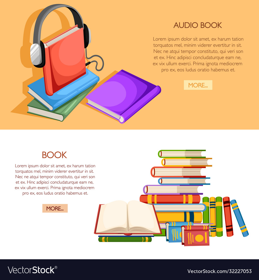 Stack books with open book audio