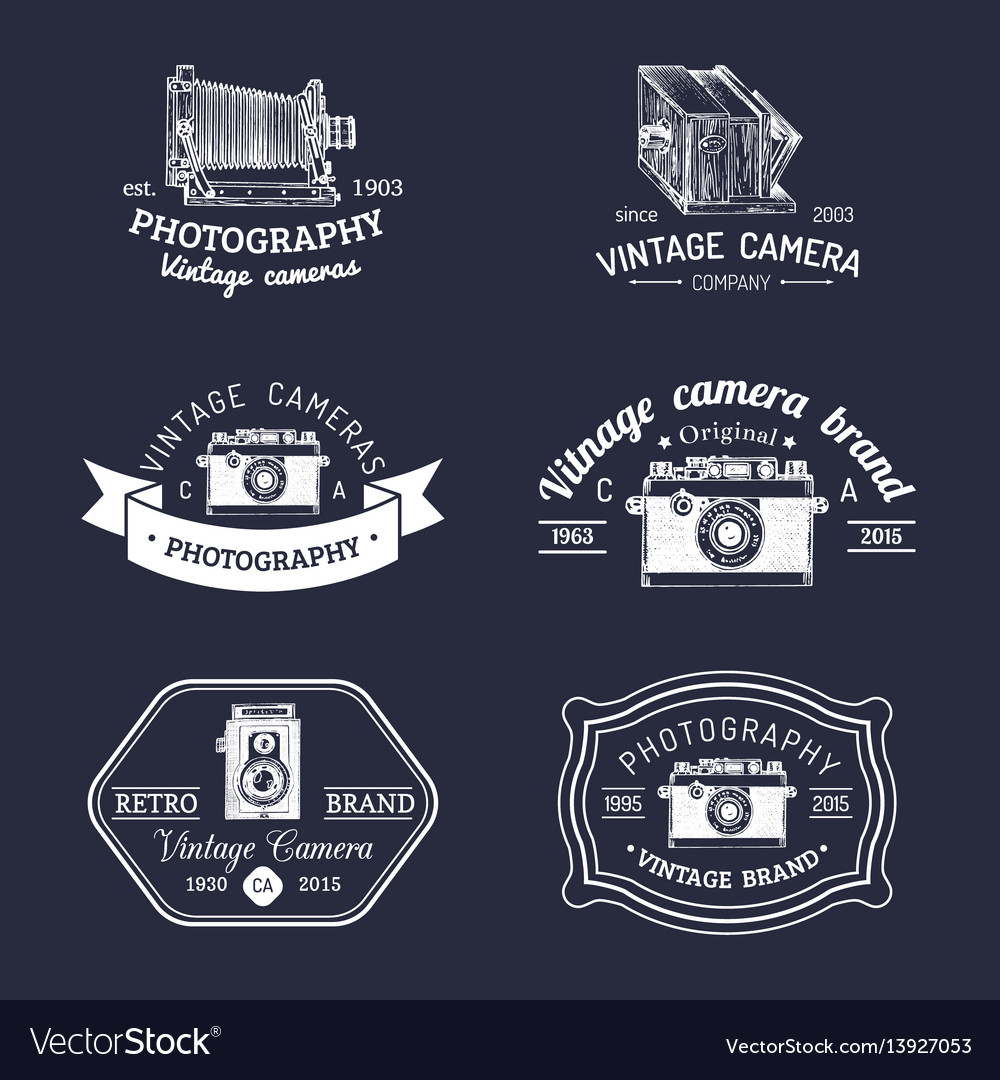 Vintage Camera Logos Set