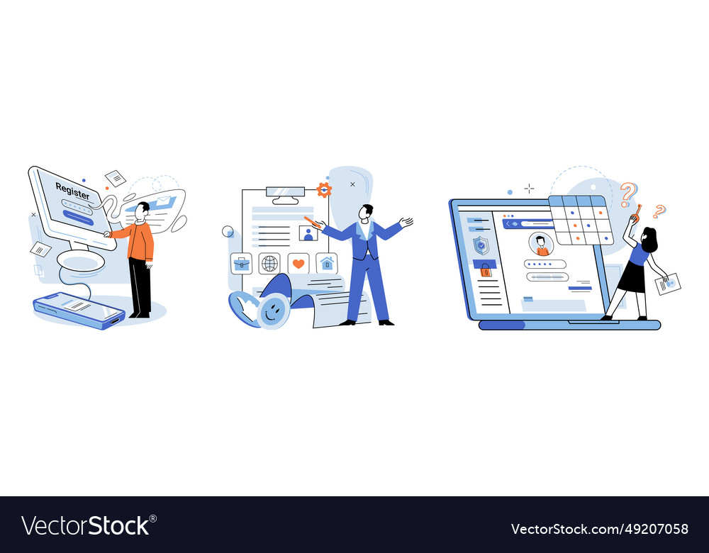 Authentication to log on users need provide vector image Authentication to log on users need provide