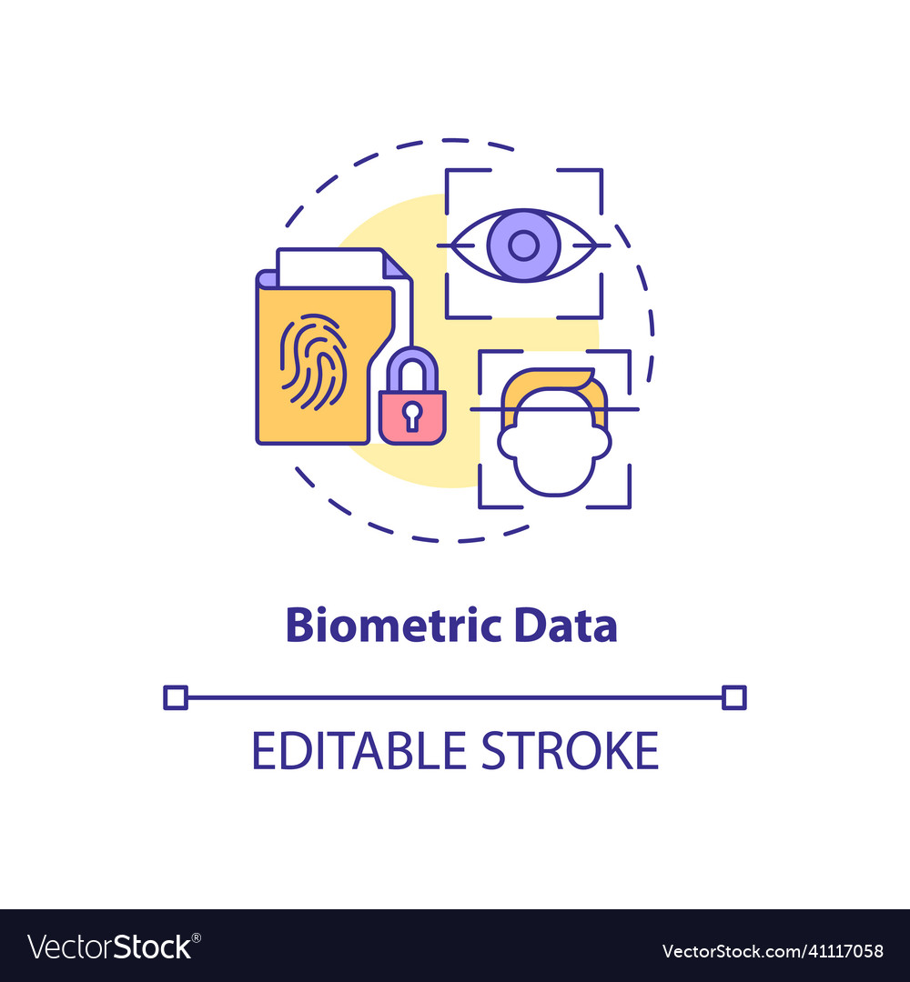 Biometric data concept icon