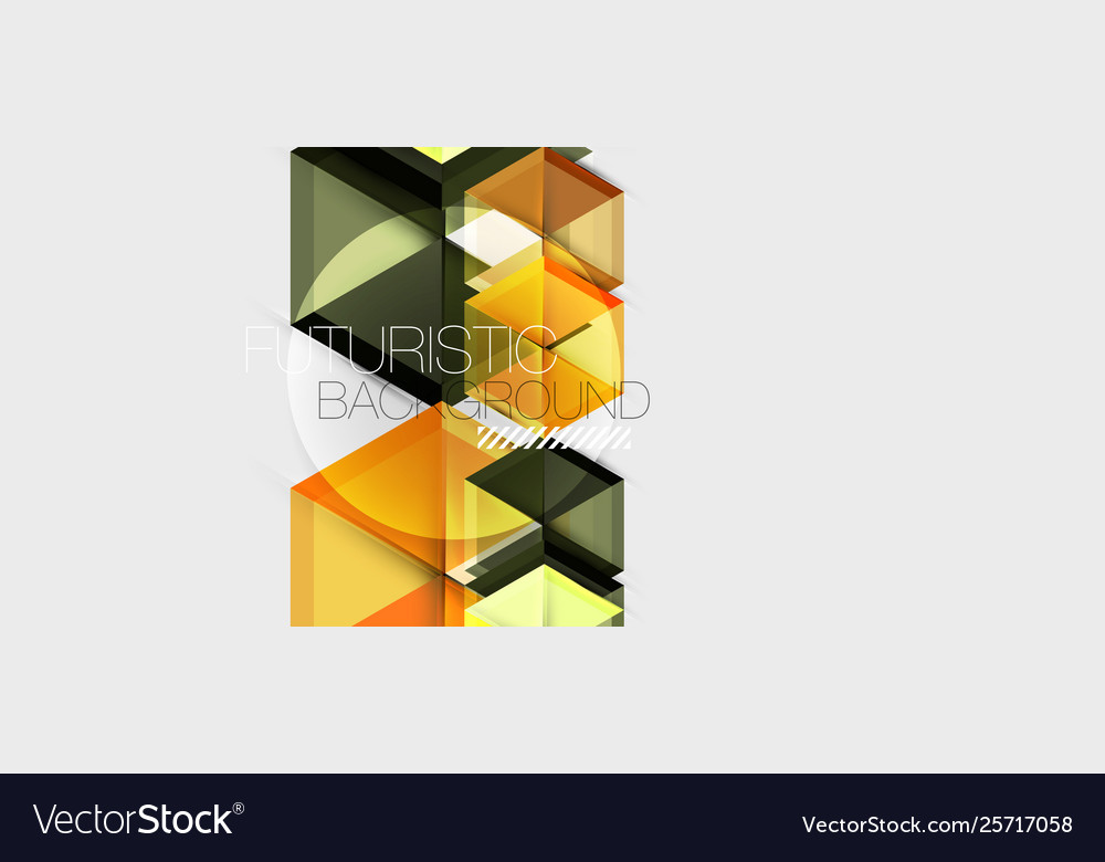 Geometric triangle and hexagon abstract background Vector Image Geometric triangle and hexagon abstract background