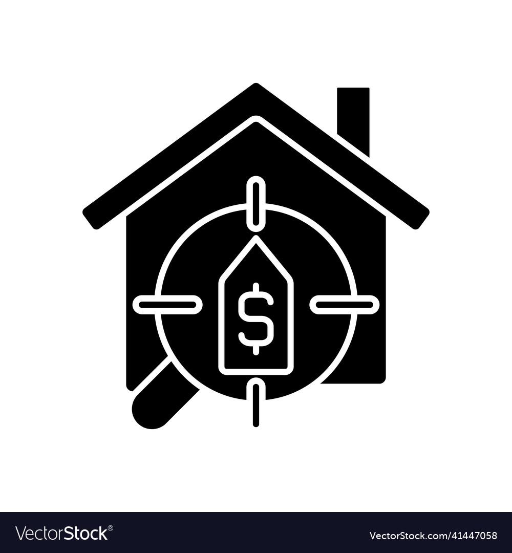 House searching services black glyph icon