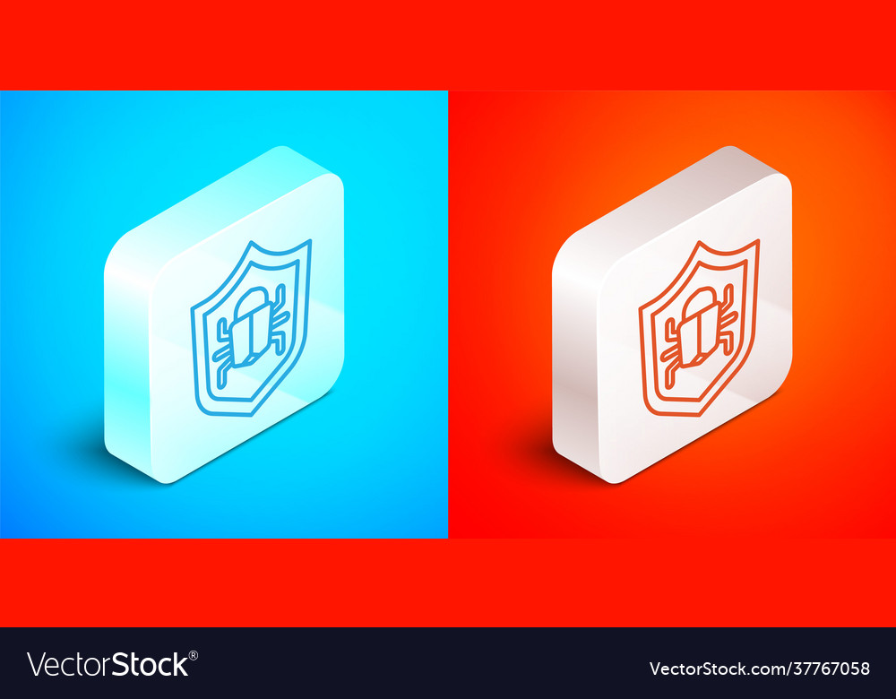 Isometric line system bug concept icon isolated vector image Isometric line system bug concept icon isolated
