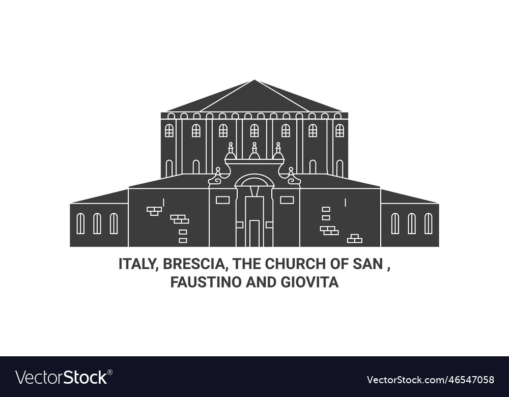 Italy brescia the church of san faustino Vector Image