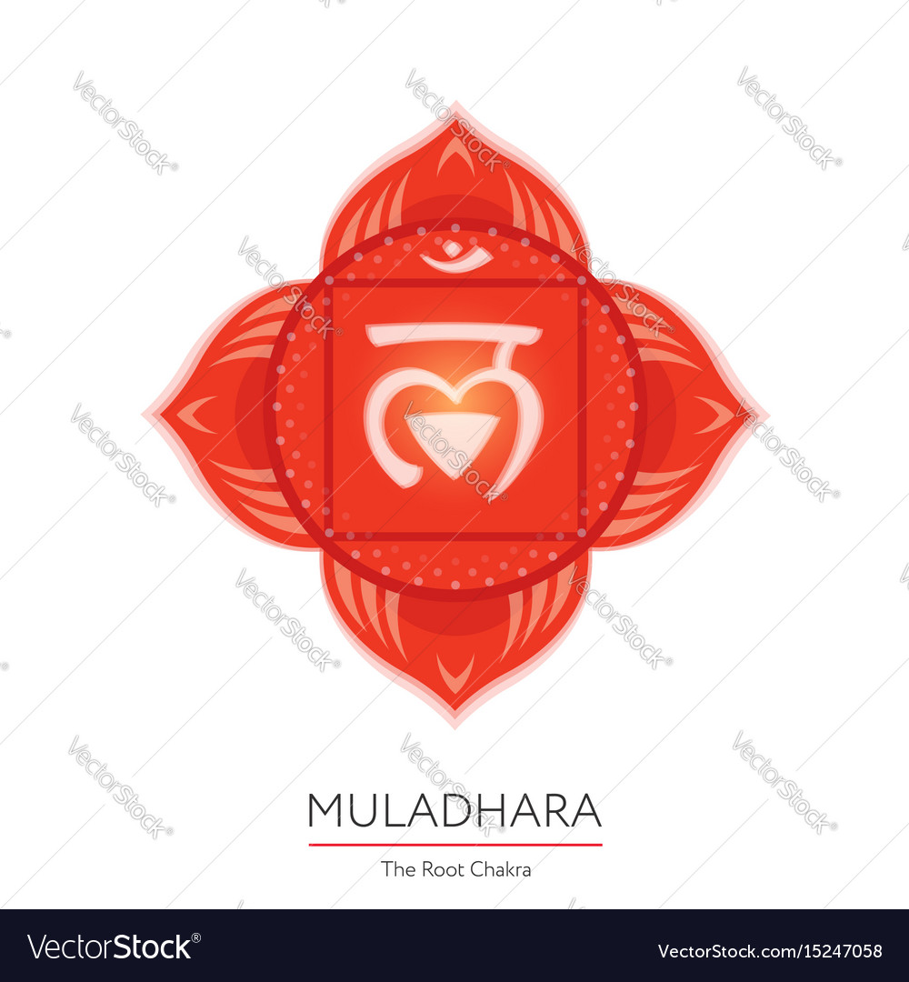 Muladhara - chakra icon Royalty Free Vector Image