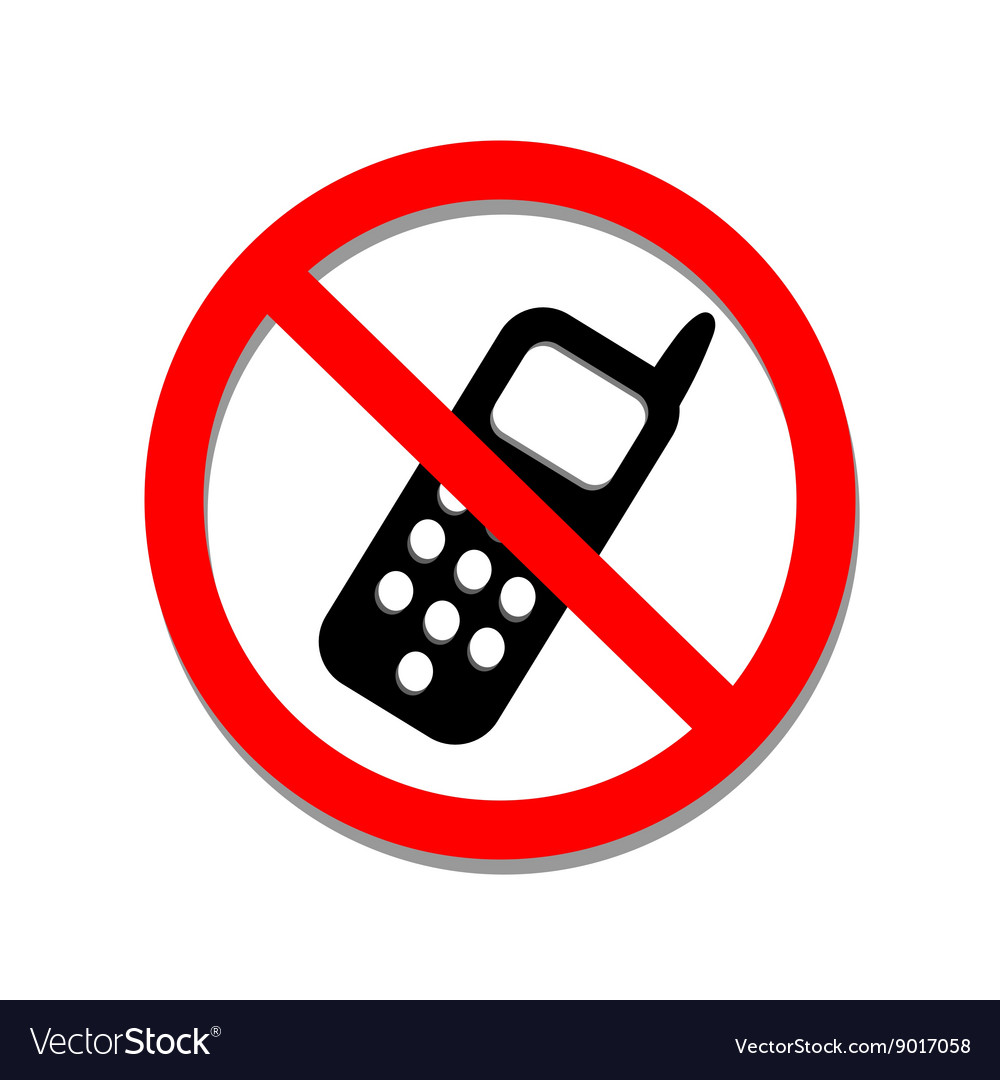 No phone sign on a white background Royalty Free Vector