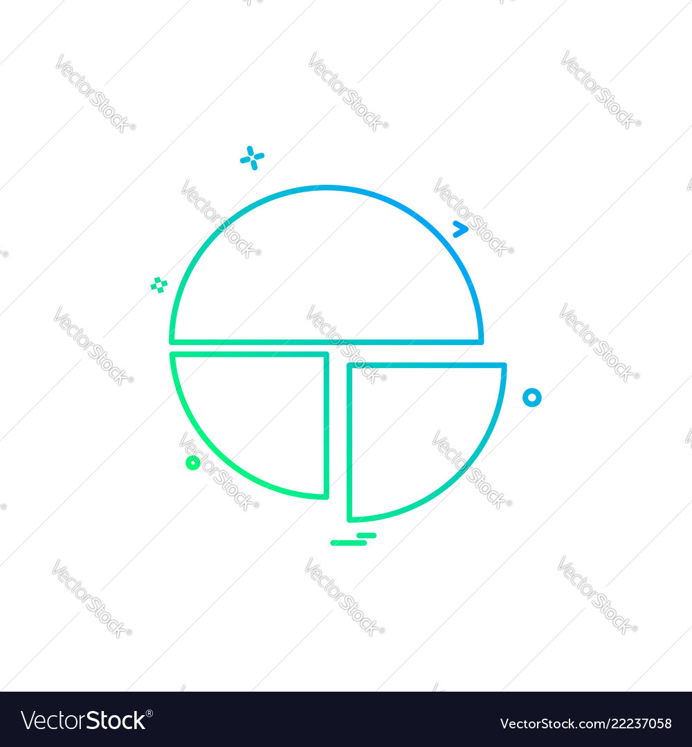 Pie chart icon design vector image Pie chart icon design