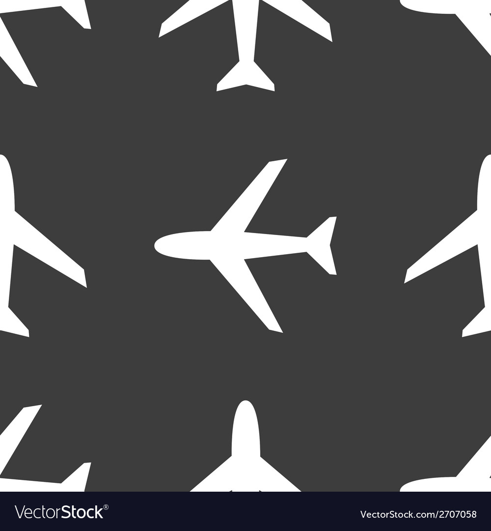 Plane web icon flat design seamless pattern