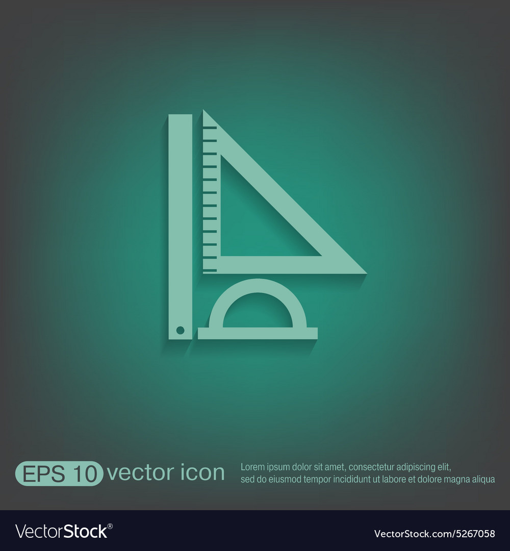 Ruler protractor triangle symbol of geometry