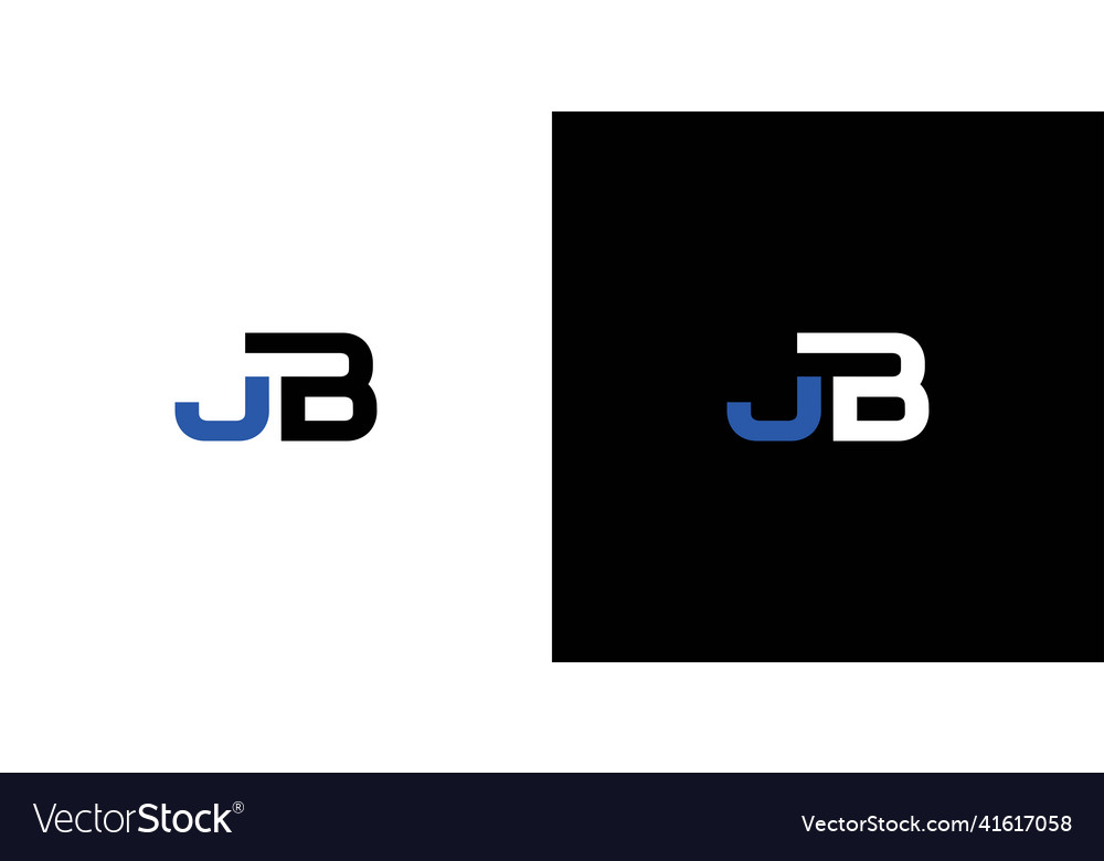 Simple and strong jb letter initial logo design