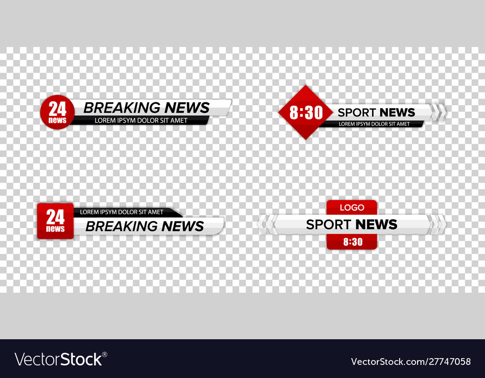 Tv News Bar Royalty Free Vector Image - Vectorstock