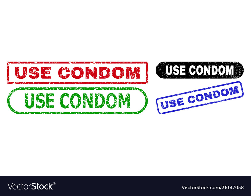 Use condom rectangle stamp seals using unclean