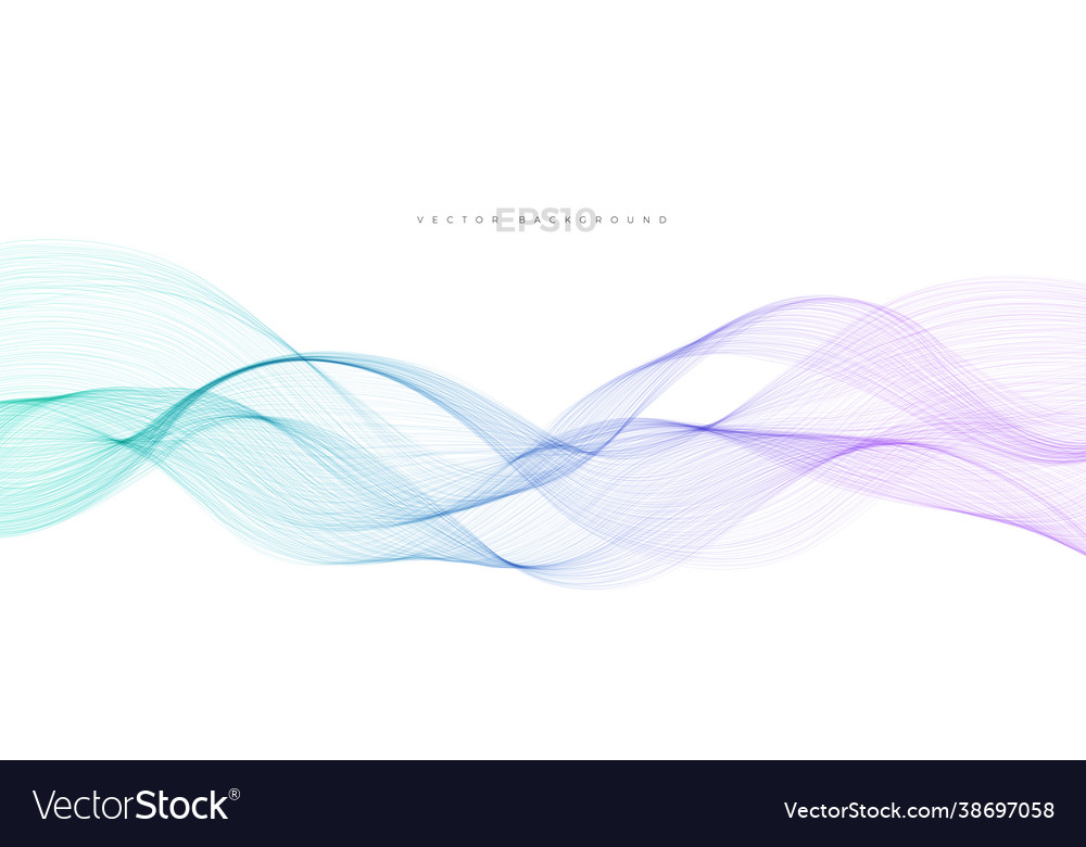 Wave element with abstract colorful lines