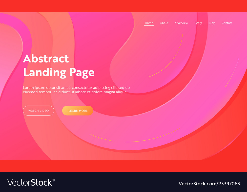 Abstract background landing page template website