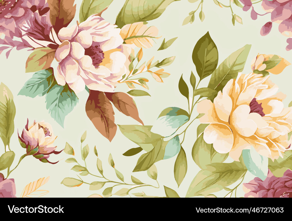 Abstract floral art background template botanical Vector Image