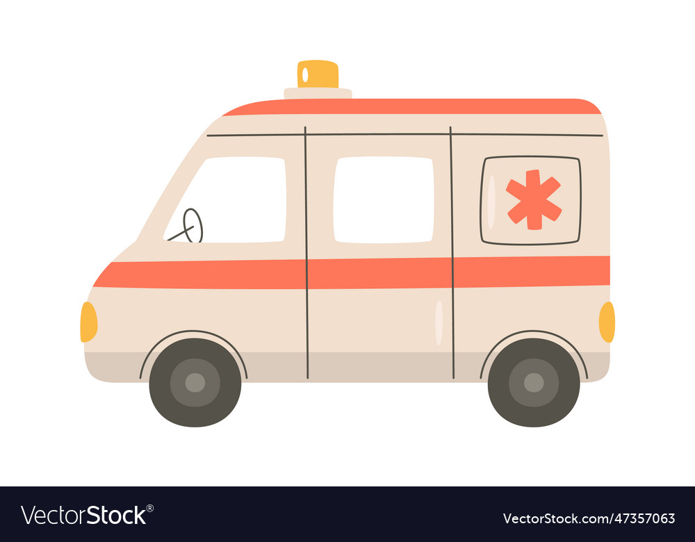 Ambulance truck vehicle Royalty Free Vector Image