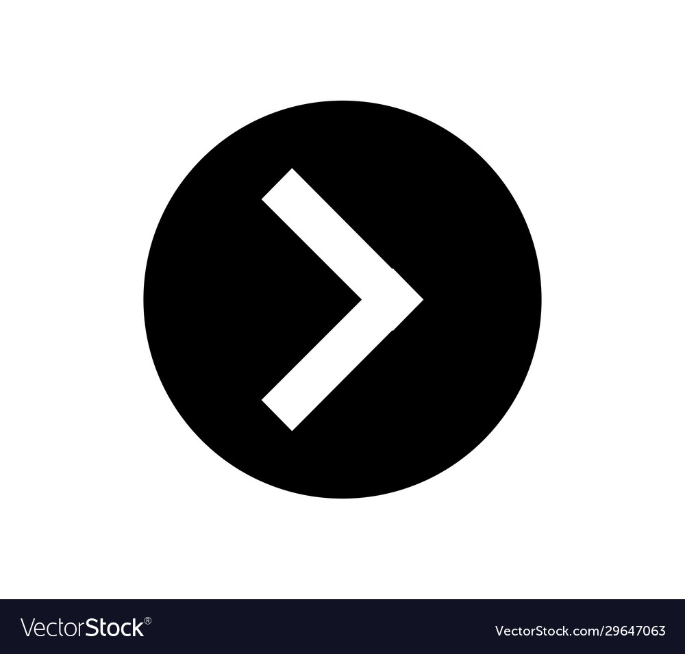 Arrow icon in on white background