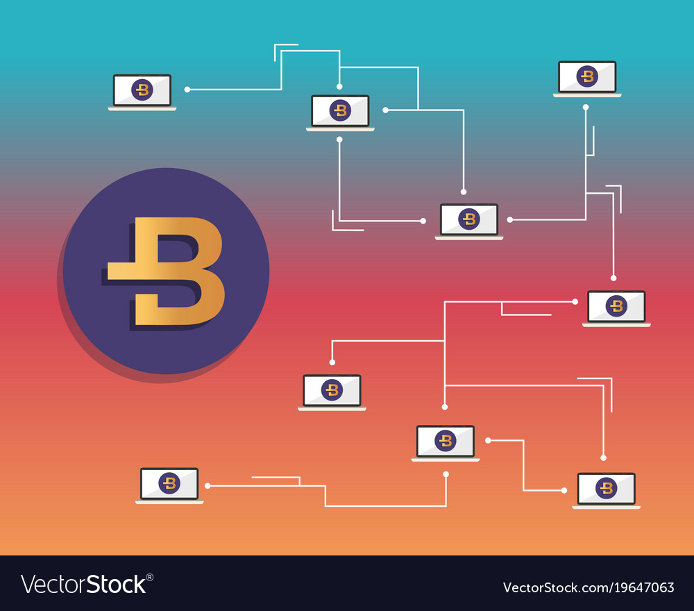 Background bytecoin blockchain style collection