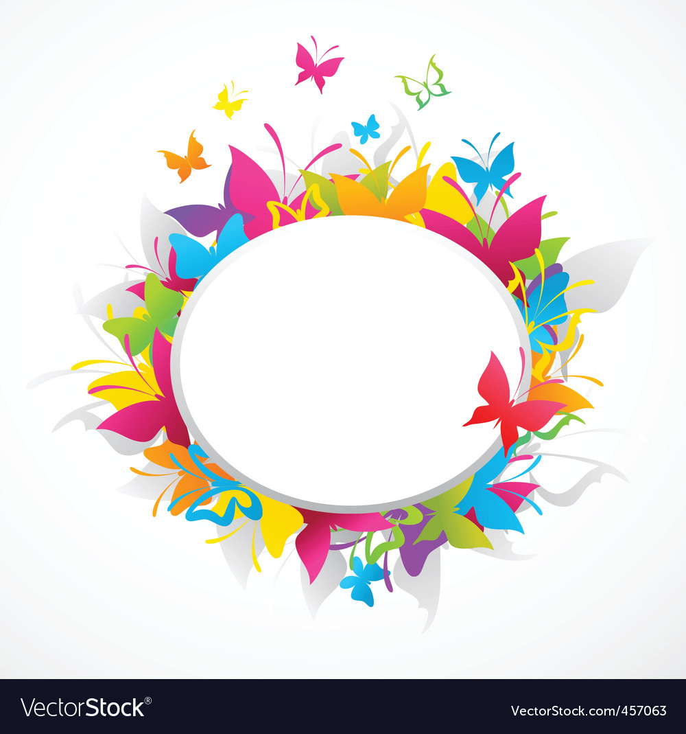 Download Butterflies border frame Royalty Free Vector Image