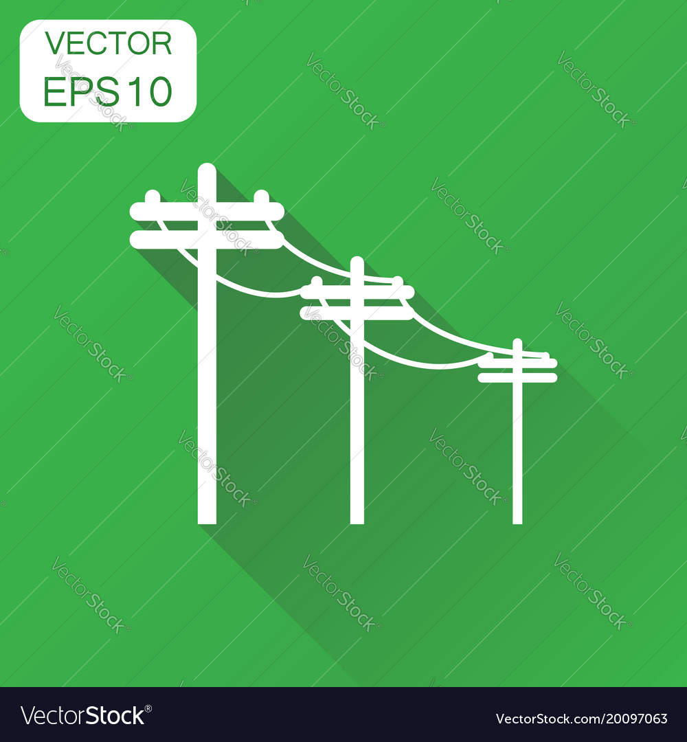 High voltage power lines icon business concept