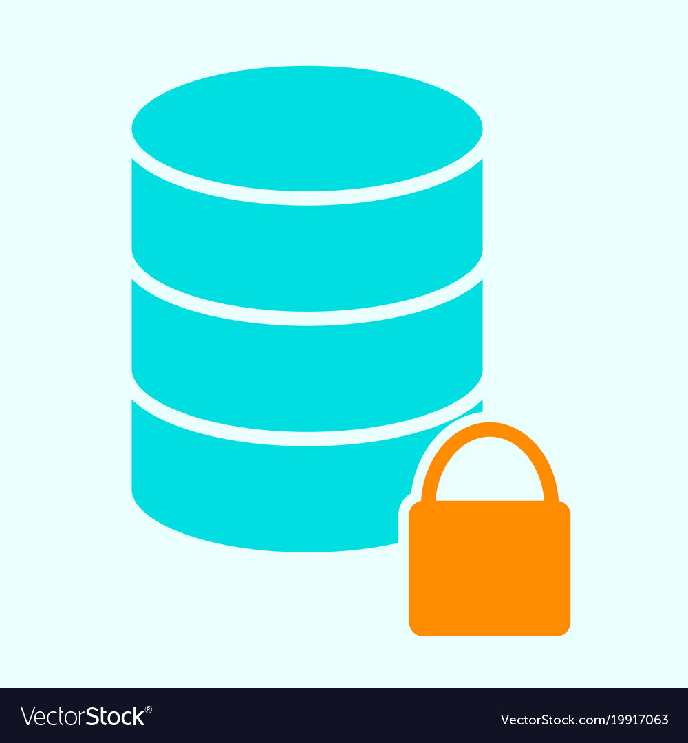 Lock database icon simple minimal 96x96 pictograph