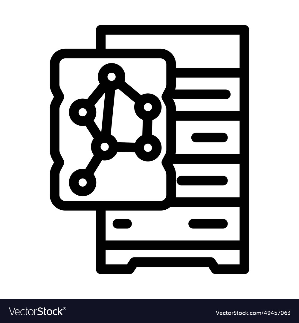Nosql database line icon vector image Nosql database line icon
