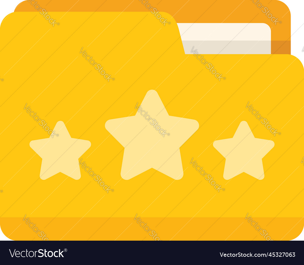 rate-folder-icon-flat-star-review-royalty-free-vector-image