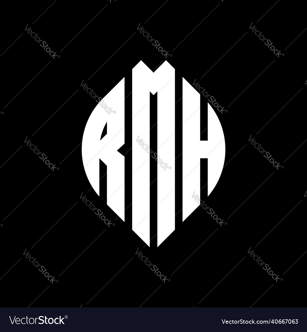 Rmh circle letter logo design