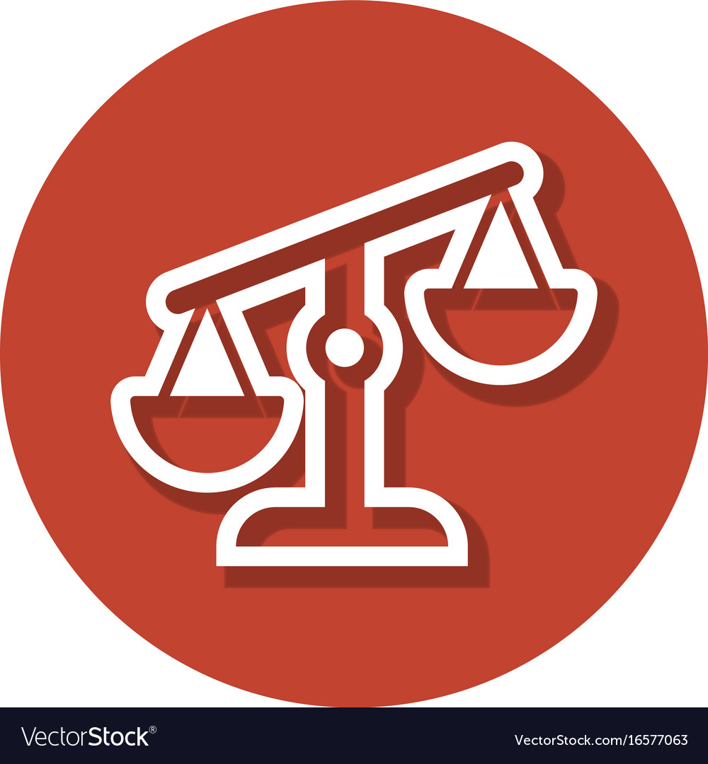 Scale within a circle line icon