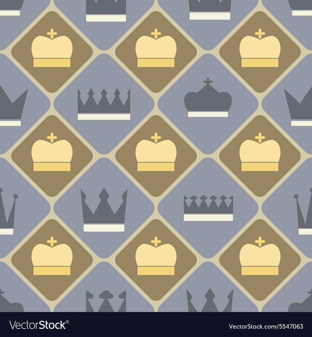 Seamless background with crowns