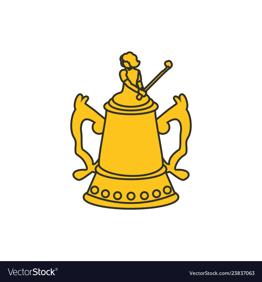 Trophy of golf isolated icon