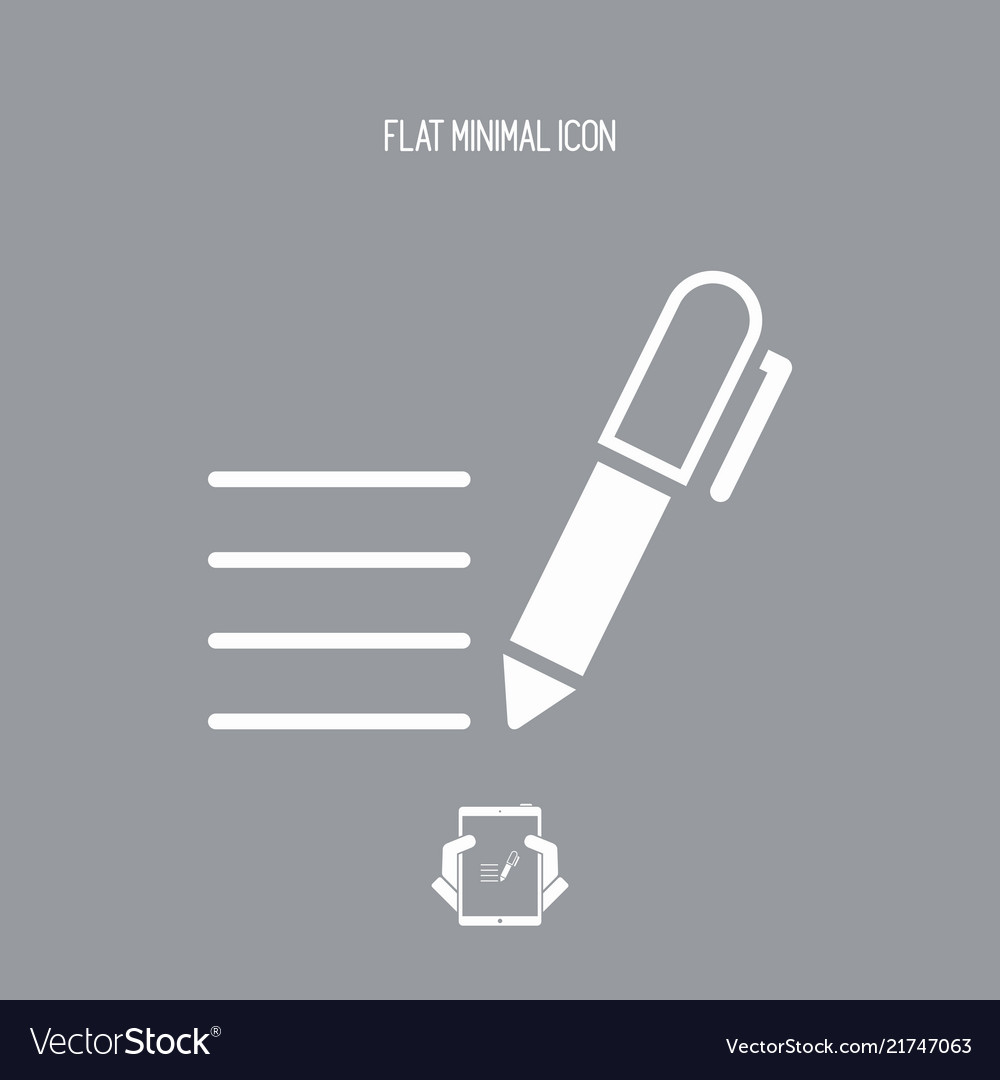 Writing text - minimal icon