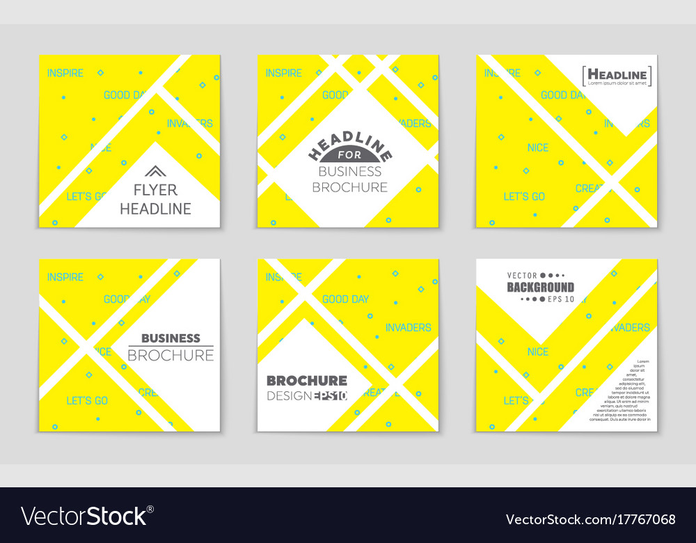 Abstract layout background set for art