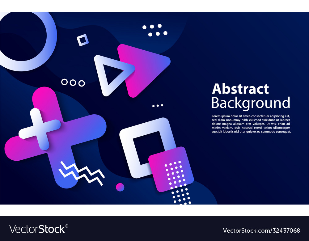 Blue background with random geometric shape