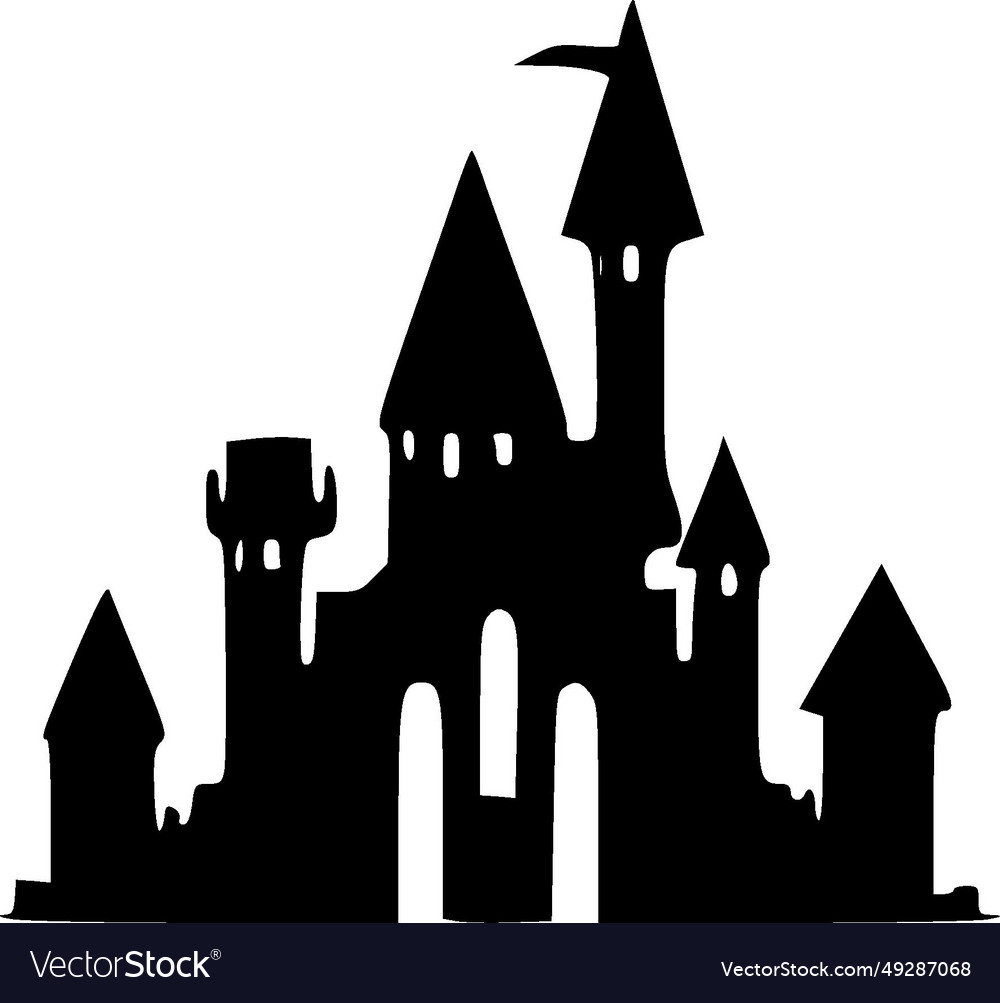 Castle - black and white Royalty Free Vector Image