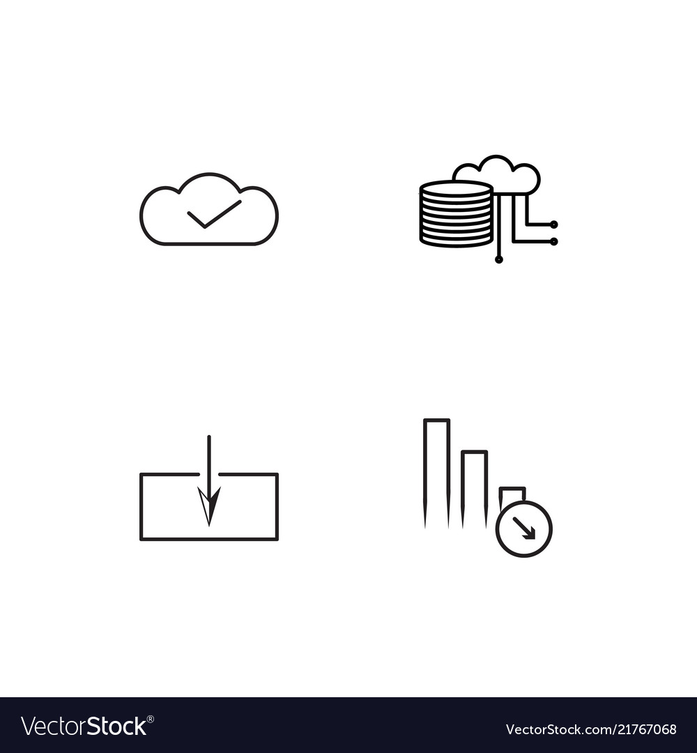 Data analytics icons set