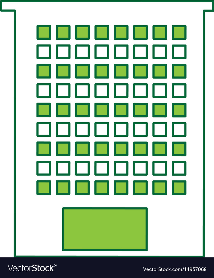 Exterior building drawing icon