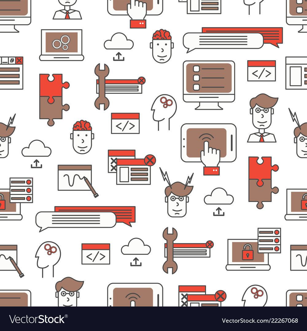 IT Seamless Pattern - Code & Technology