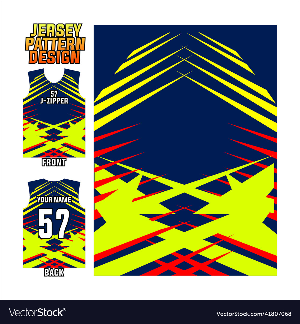 Jersey printing design pattern Royalty Free Vector Image