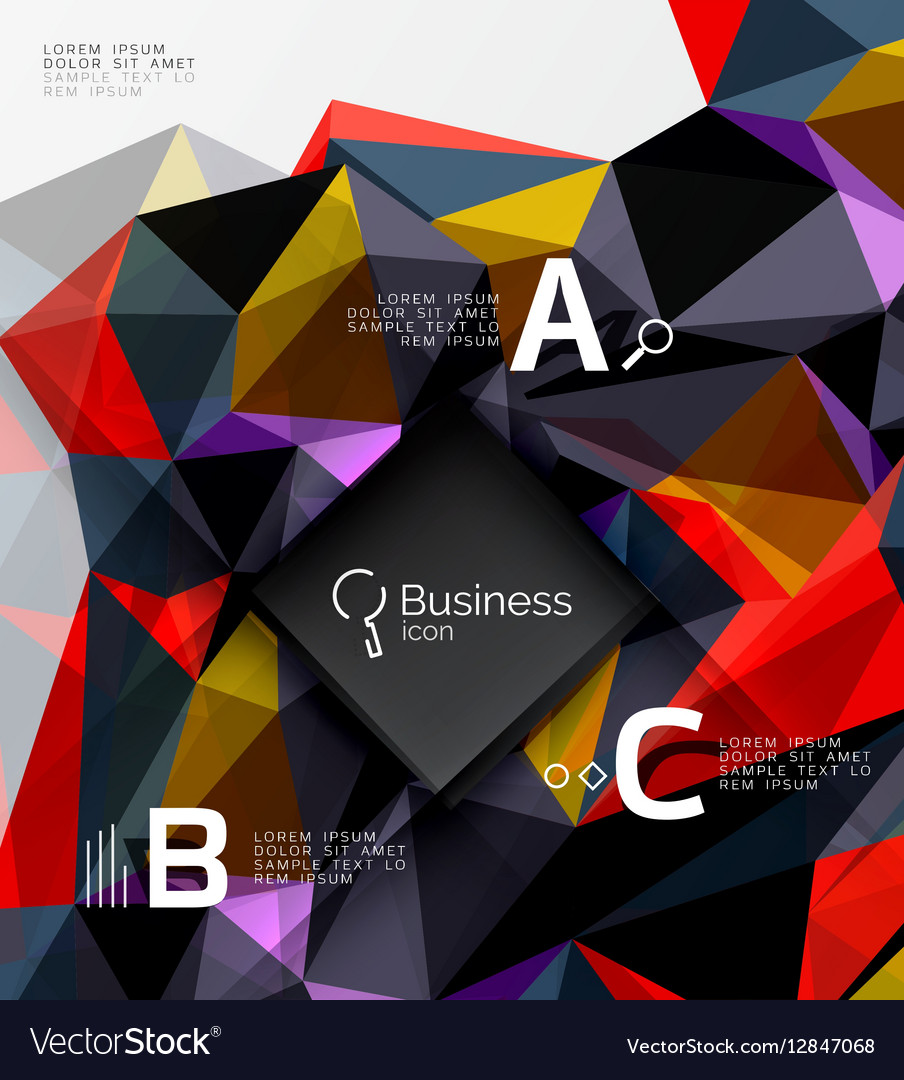 Polygonal triangle abstract background