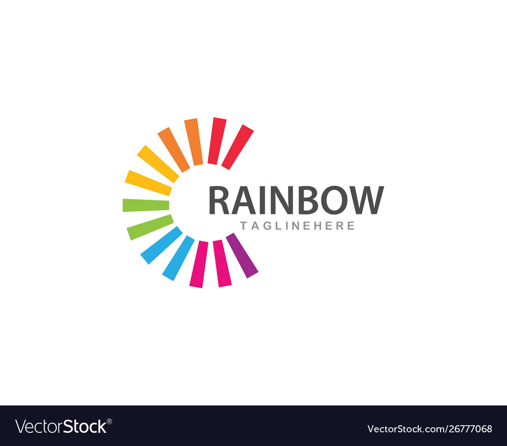 Rainbow logo Royalty Free Vector Image - VectorStock