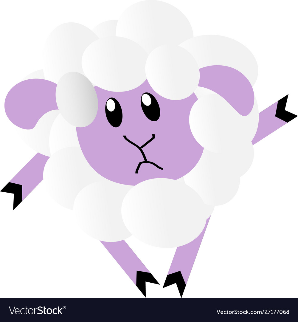 Sad lamb vector image