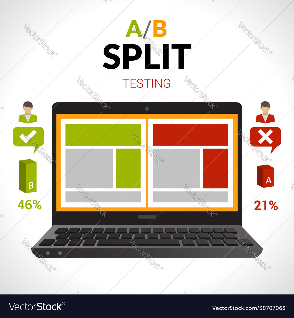 Split testing concept vector image Split testing concept